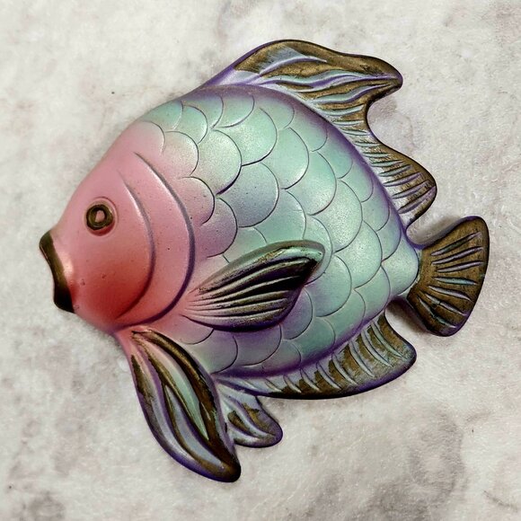 chalkware bathroom fish mid century excellent condition - Picture 1 of 8